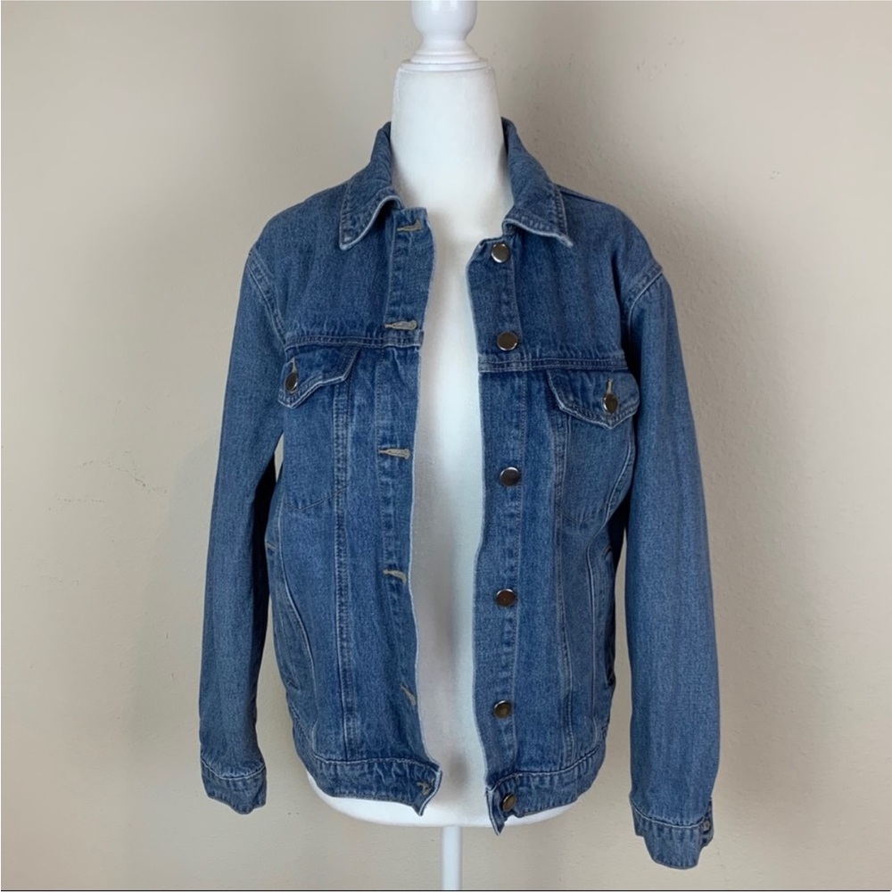 Boohoo Denim Jean Jacket Blue Size 4